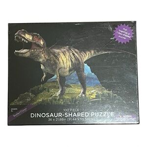 Brother & Sister Design Studio Lifelike 100-piece T-Rex Shaped Jigsaw Puzzle